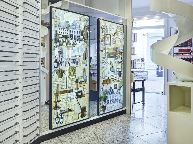 Auftragsarbeit | zwei beleuchtete Displays