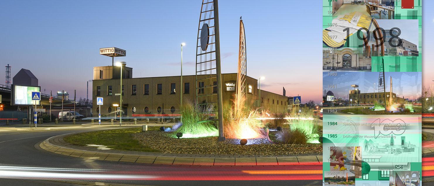 altes Firmengebäude und 4. Stele | Wittig